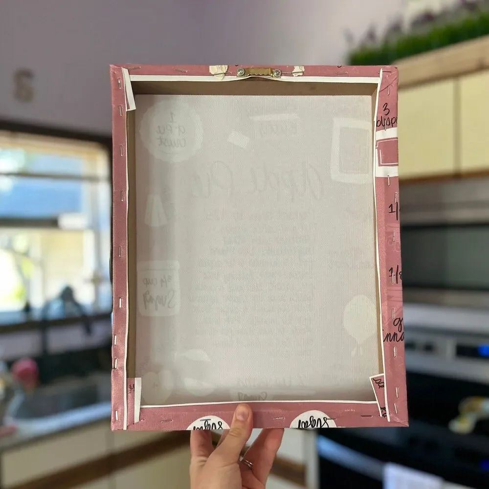 Apple Pie Recipe Cottagecore Canvas Kitchen Baking Wall Sign